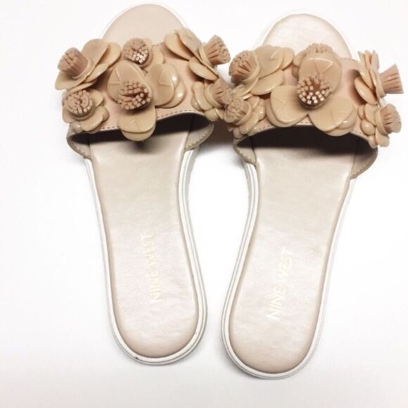 Nine West Neutral Slides Sz 6 Nine West Relly Sandals - Picture 4 of 6